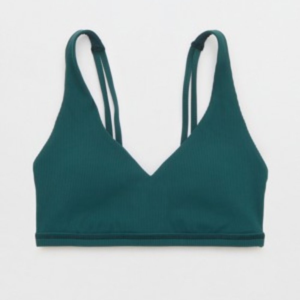 ‼️3 for $12‼️OFFLINE By Aerie Ribbed Plunge Sports Bra XS
